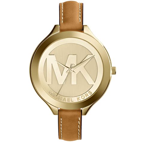 michael kors watch slim runway leather|Michael Kors oversized runway watch.